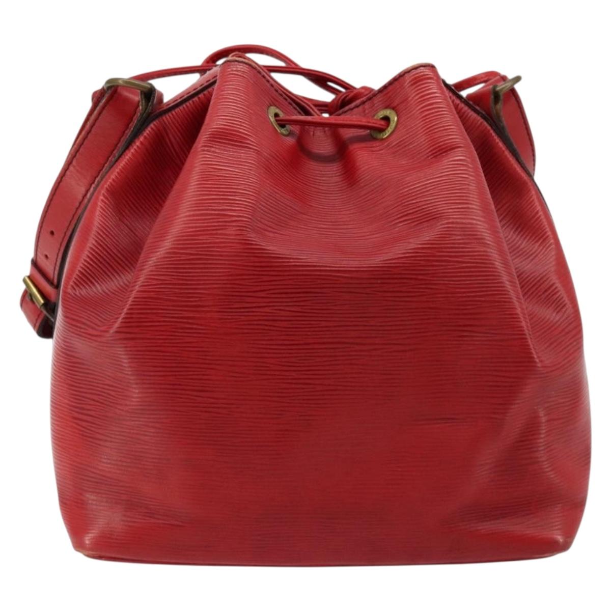 LOUIS VUITTON Epi Petit Noe Shoulder Bag Red M44107 LV Auth 179148