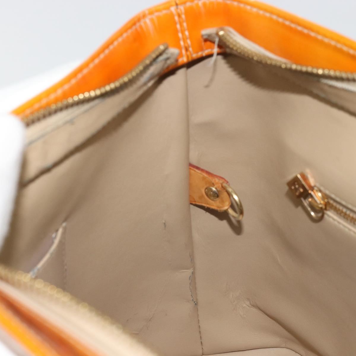 LOUIS VUITTON Monogram Vernis Houston Hand Bag Beige M91004 LV Auth 179150