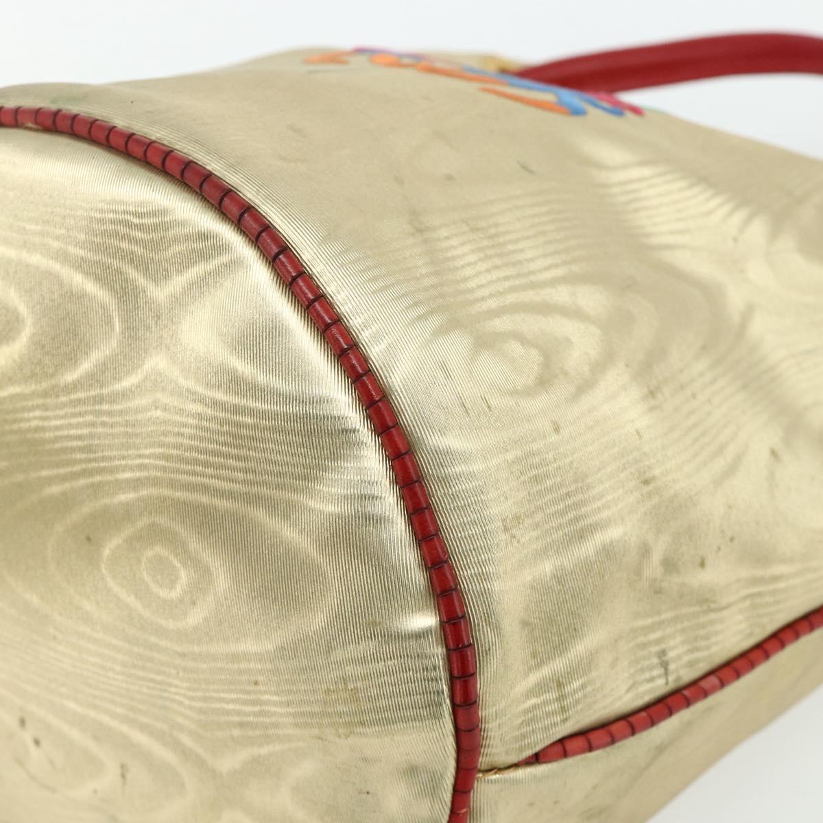LOEWE Tote Bag Nylon Gold Auth 179154A