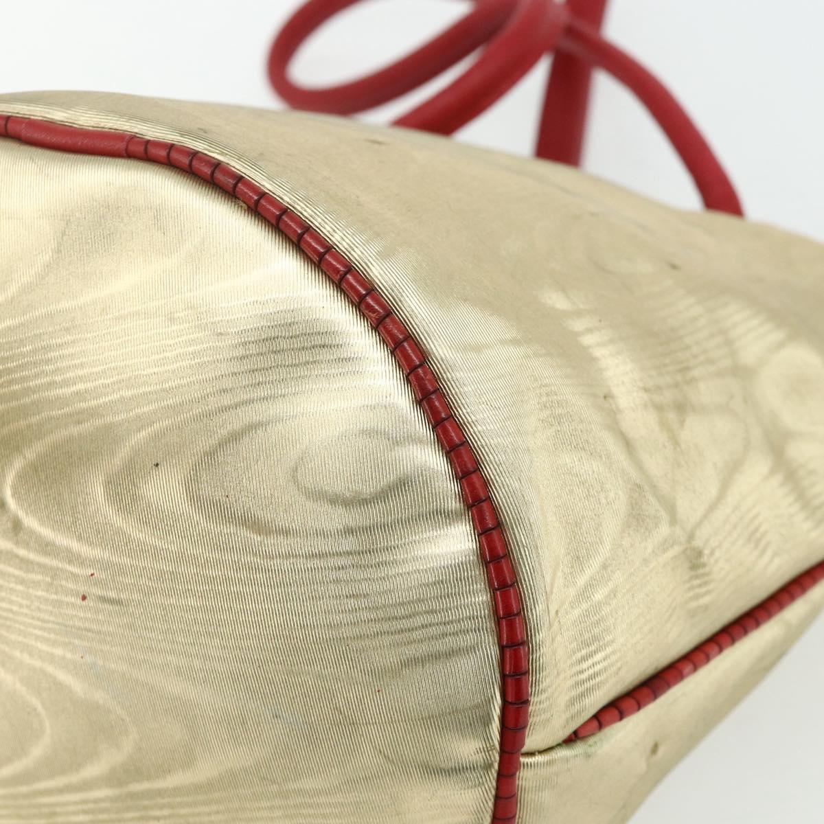 LOEWE Tote Bag Nylon Gold Auth 179154A