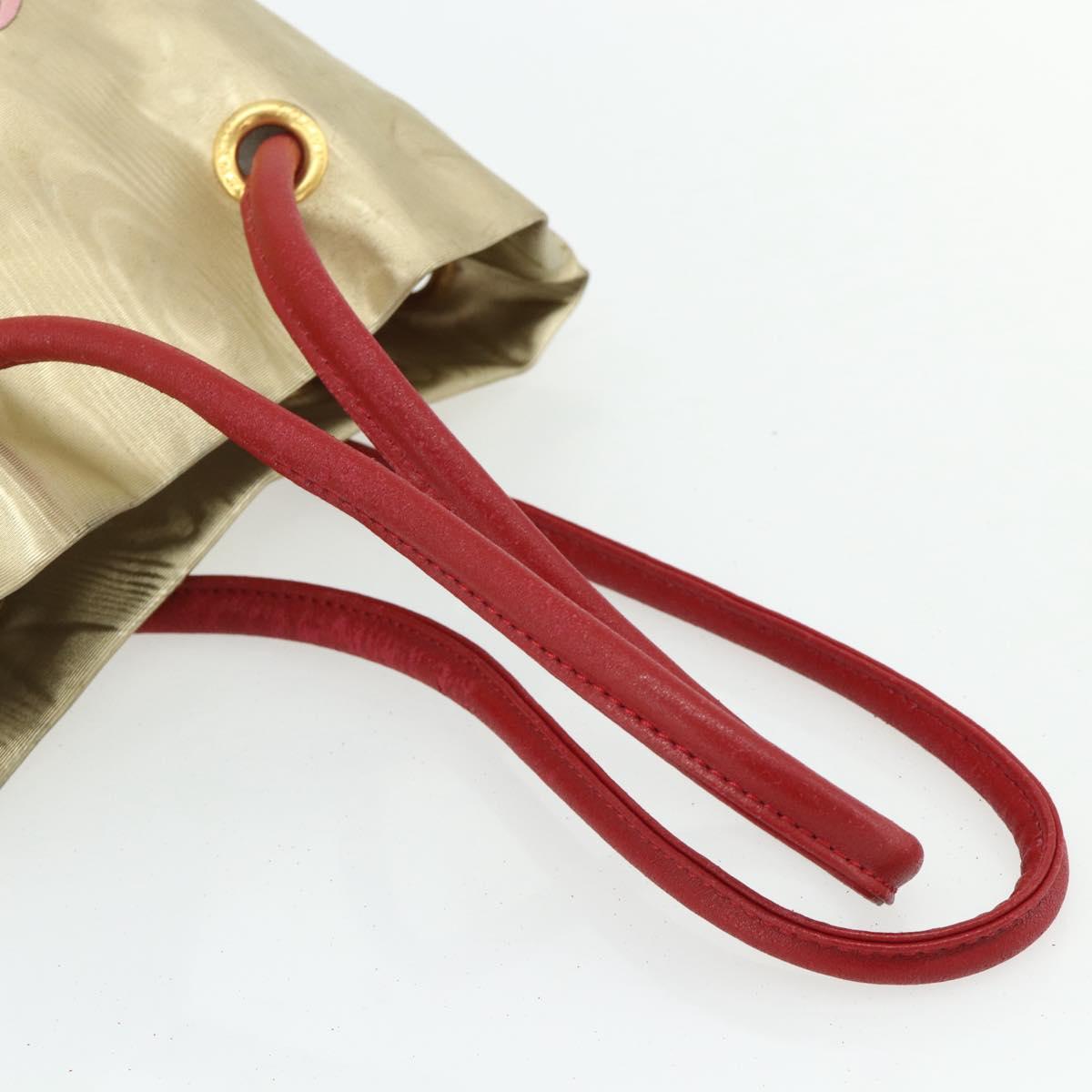 LOEWE Tote Bag Nylon Gold Auth 179154A