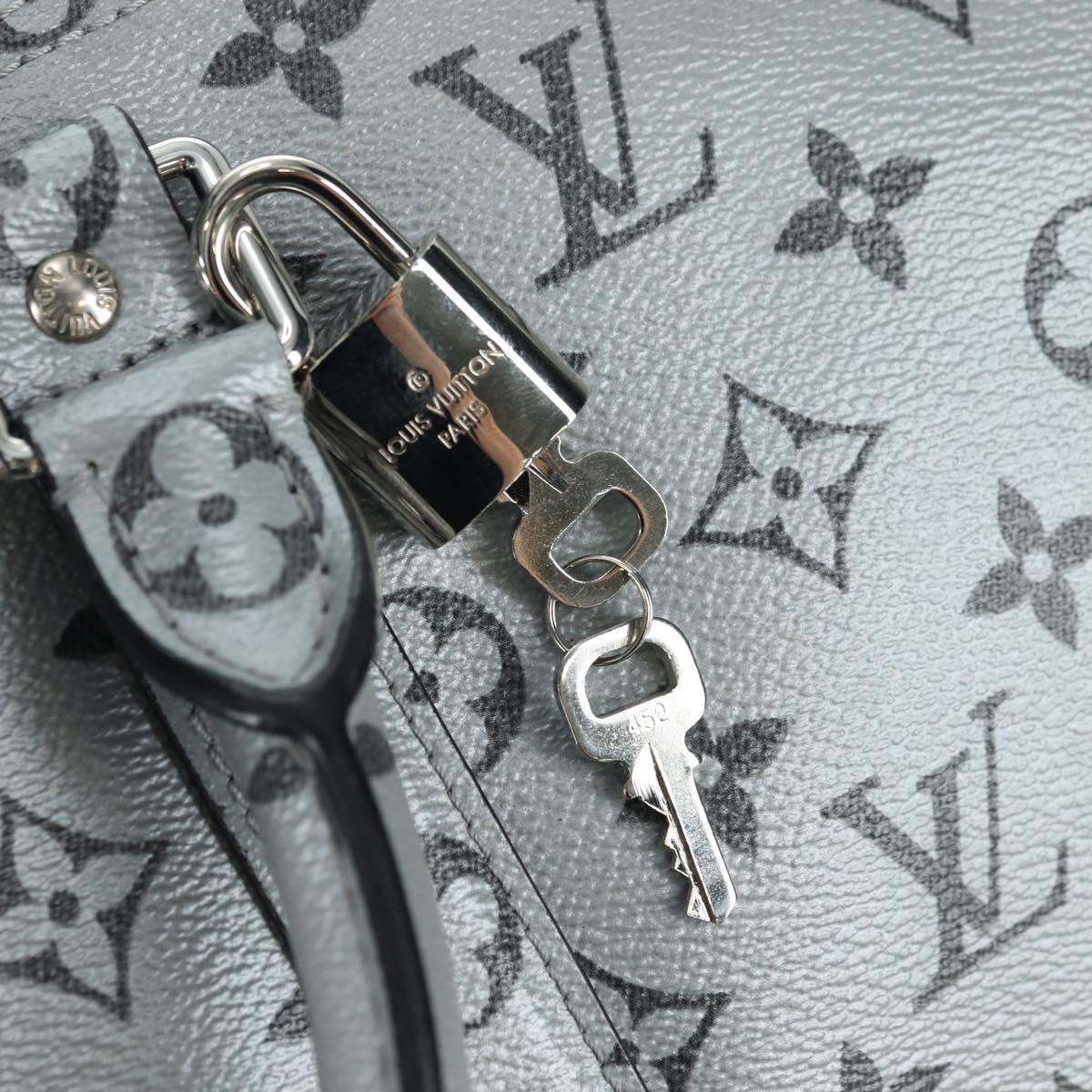 LOUIS VUITTON Monogram Keepall Bandouliere 50 Bag Silver M43848 Auth 179158SAM