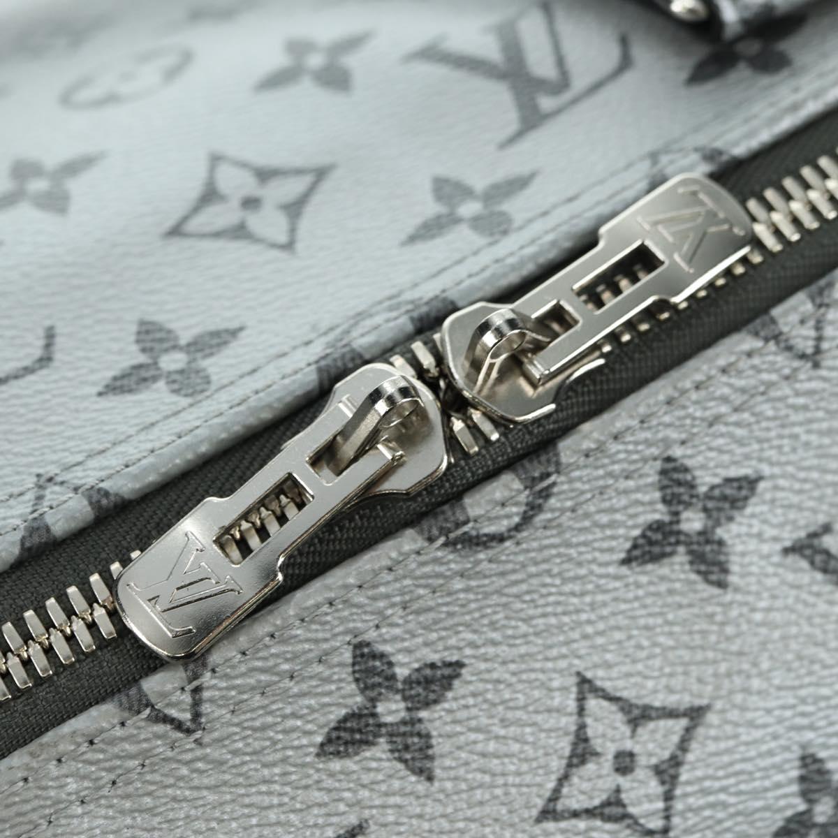 LOUIS VUITTON Monogram Keepall Bandouliere 50 Bag Silver M43848 Auth 179158SAM