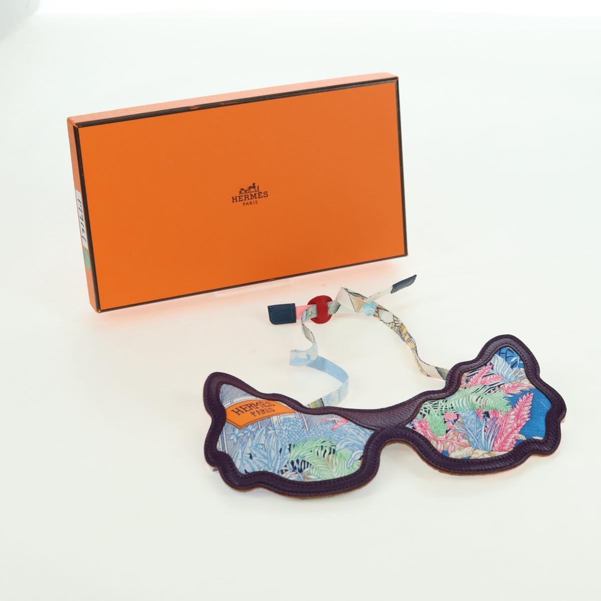 HERMES Eye Mask Silk Blue Auth 179161V