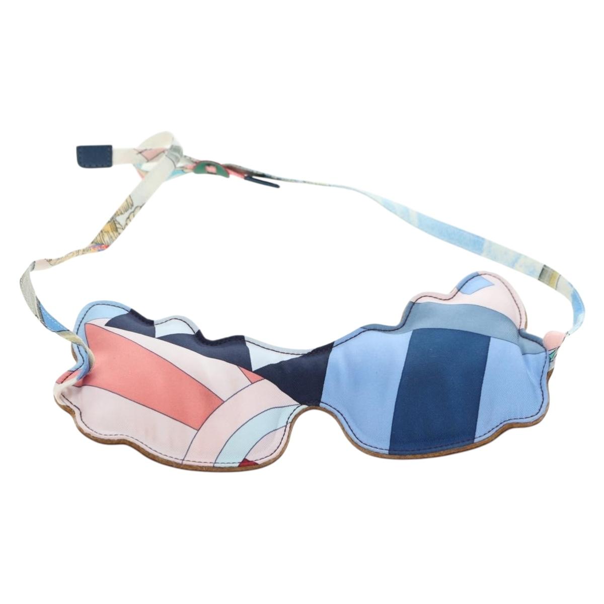 HERMES Eye Mask Silk Blue Auth 179161V