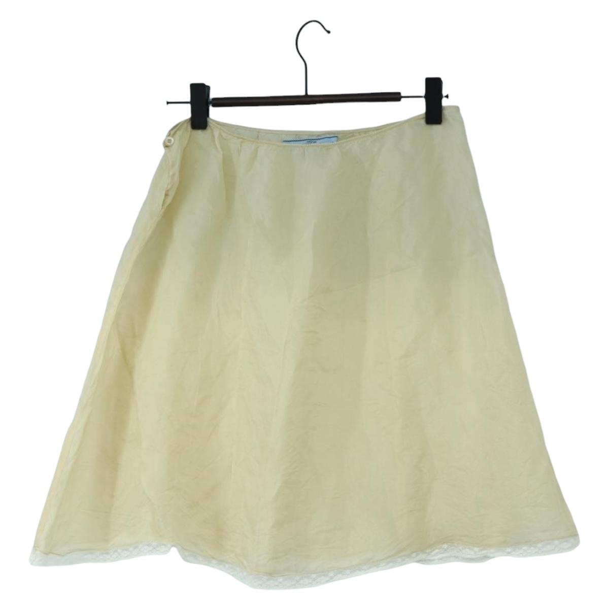 PRADA Skirt Silk Blue Auth 179162A