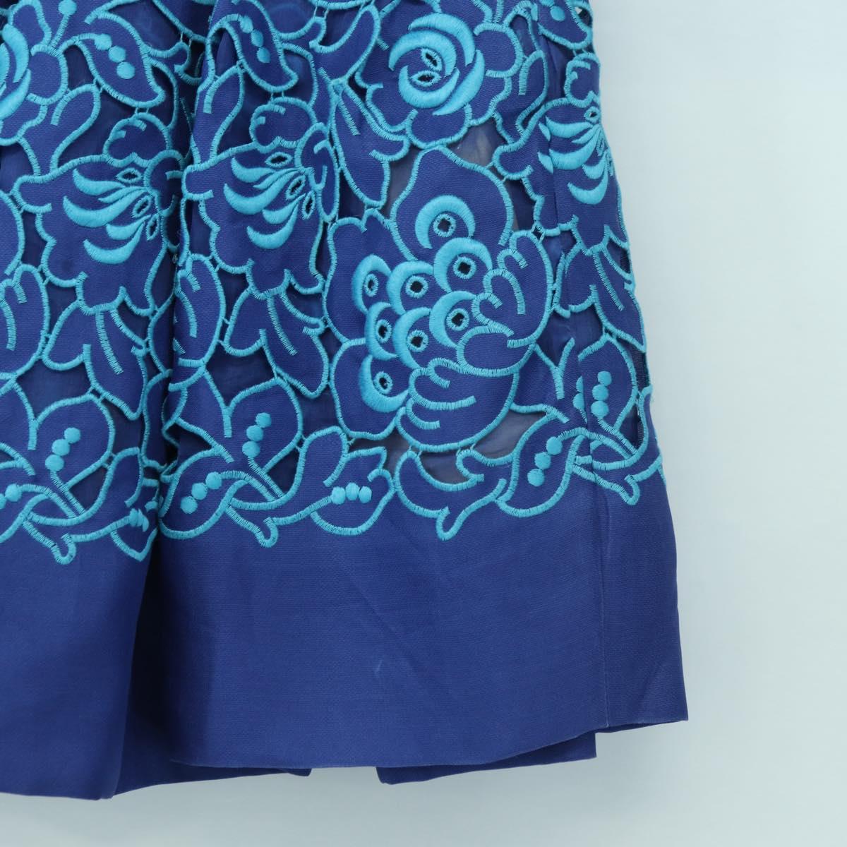 PRADA Skirt Silk Blue Auth 179162A