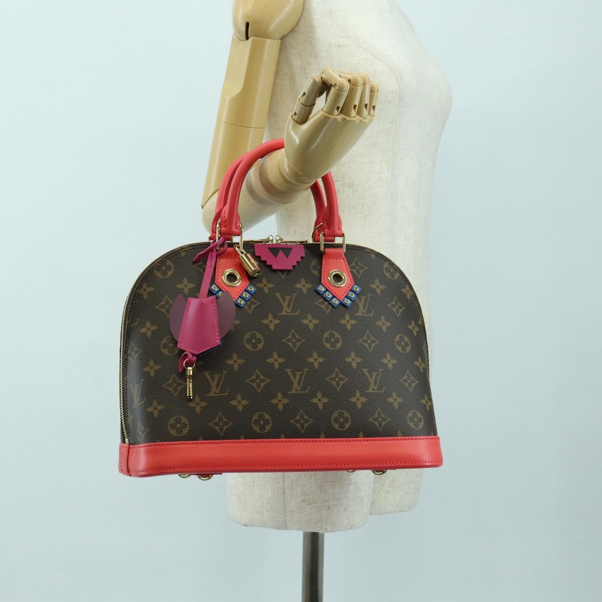 LOUIS VUITTON Monogram Totem Alma PM Hand Bag Flamingo LV Auth 179177SAM