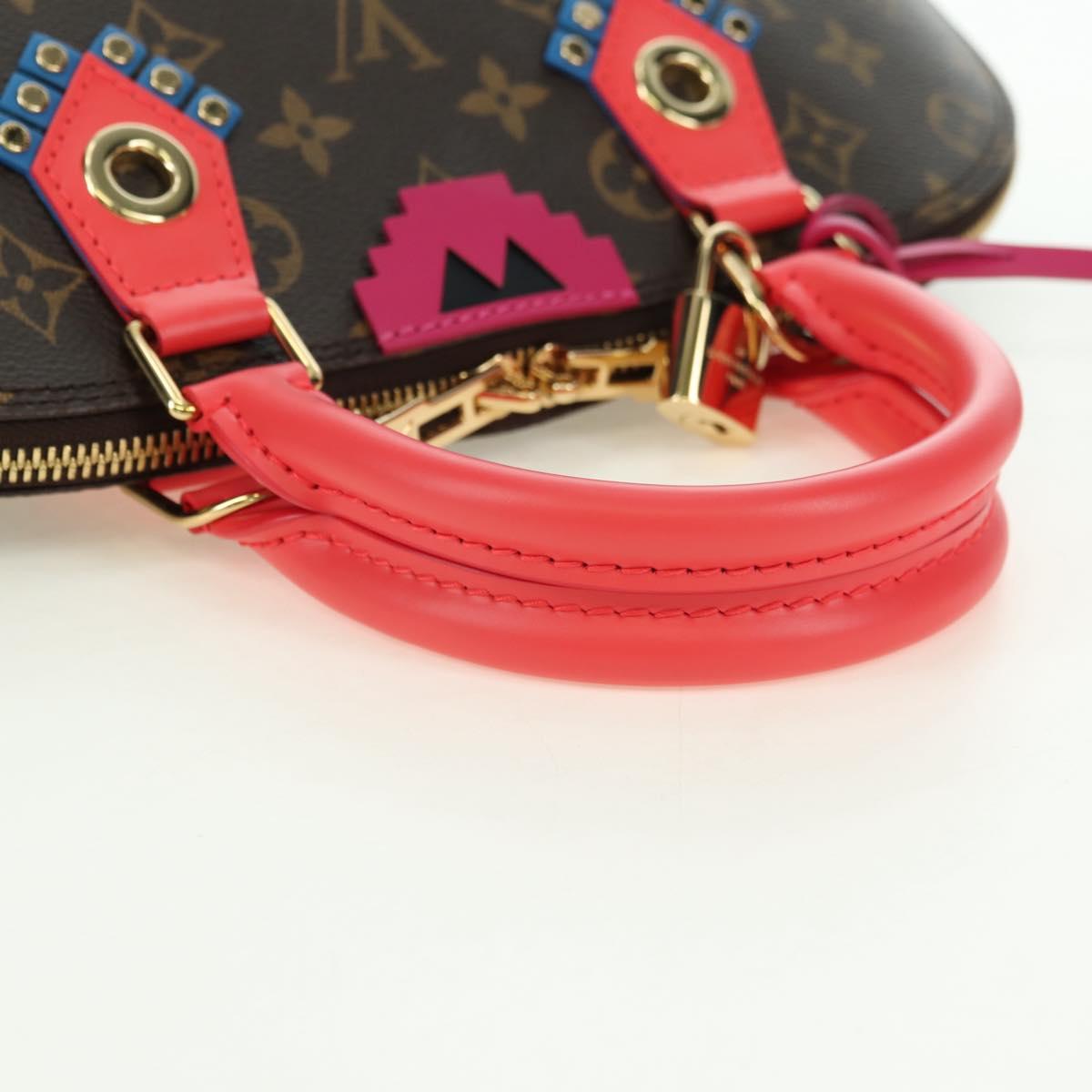 LOUIS VUITTON Monogram Totem Alma PM Hand Bag Flamingo LV Auth 179177SAM