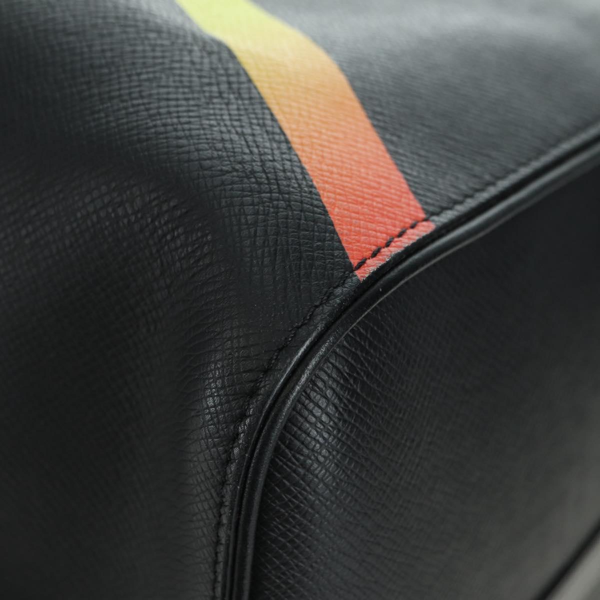 LOUIS VUITTON Taiga Rainbow Keepall Bandouliere 50 Bag Black M30345 Auth 179178V