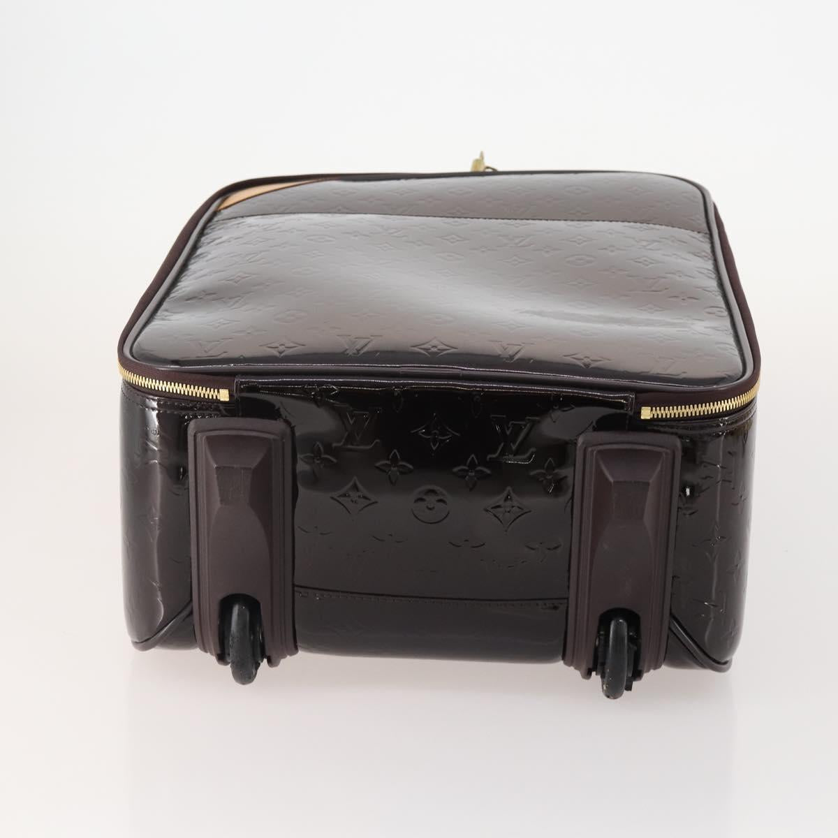 LOUIS VUITTON Monogram Vernis Pegas 45 Suitcase Amarante M91277 LV Auth 179182A