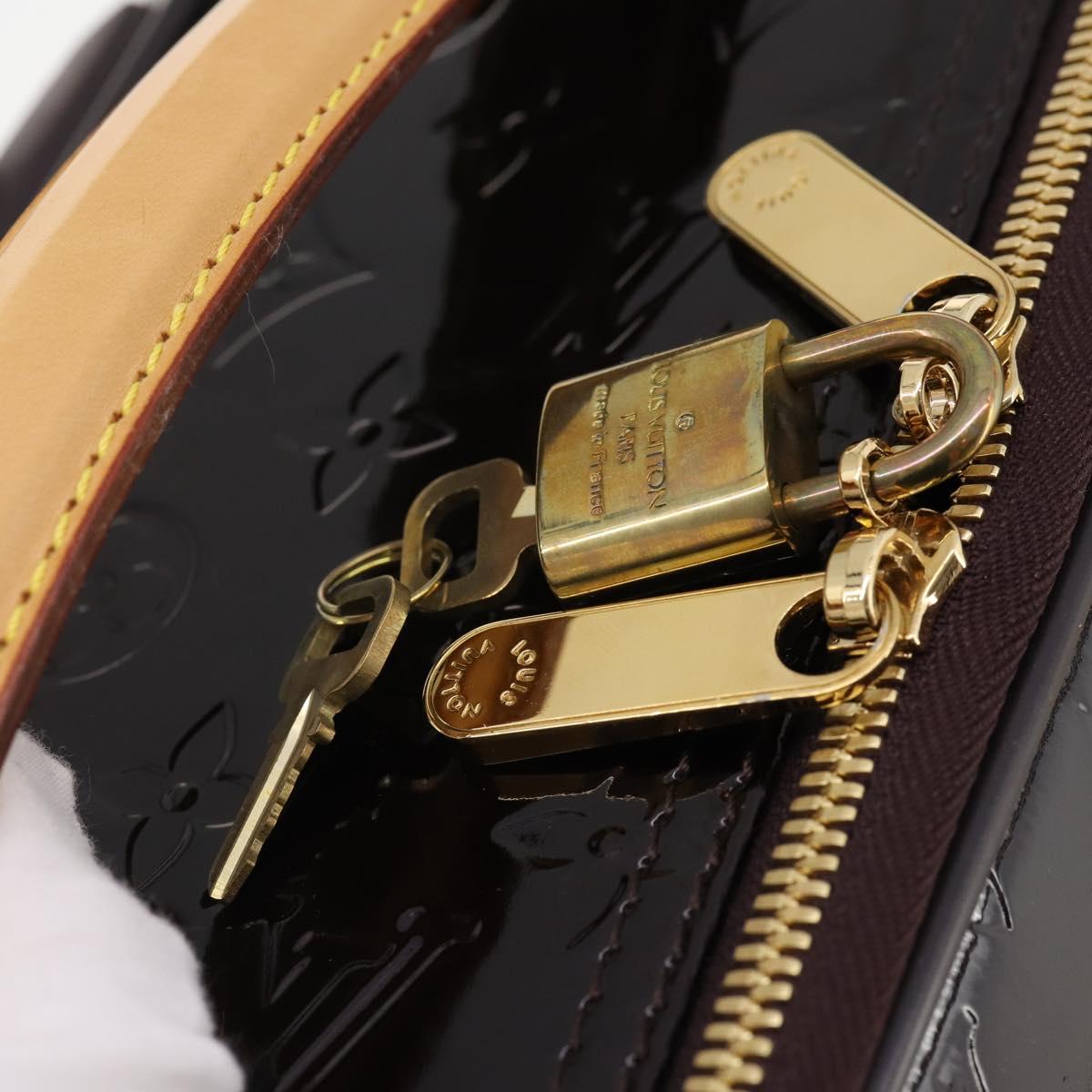 LOUIS VUITTON Monogram Vernis Pegas 45 Suitcase Amarante M91277 LV Auth 179182A