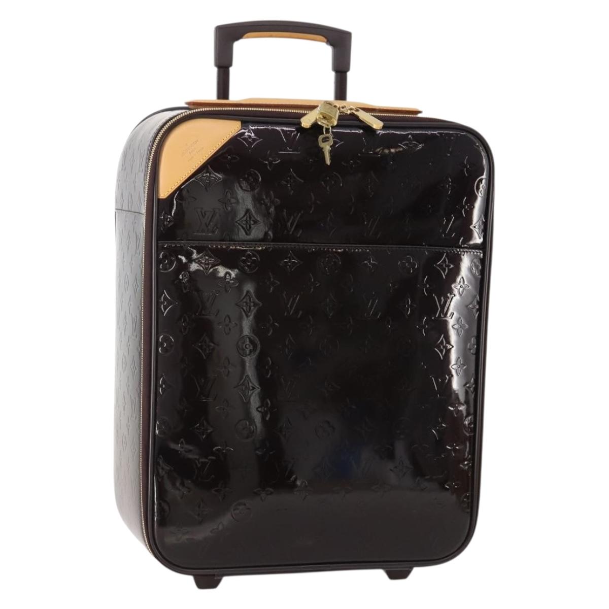 LOUIS VUITTON Monogram Vernis Pegas 45 Suitcase Amarante M91277 LV Auth 179182A
