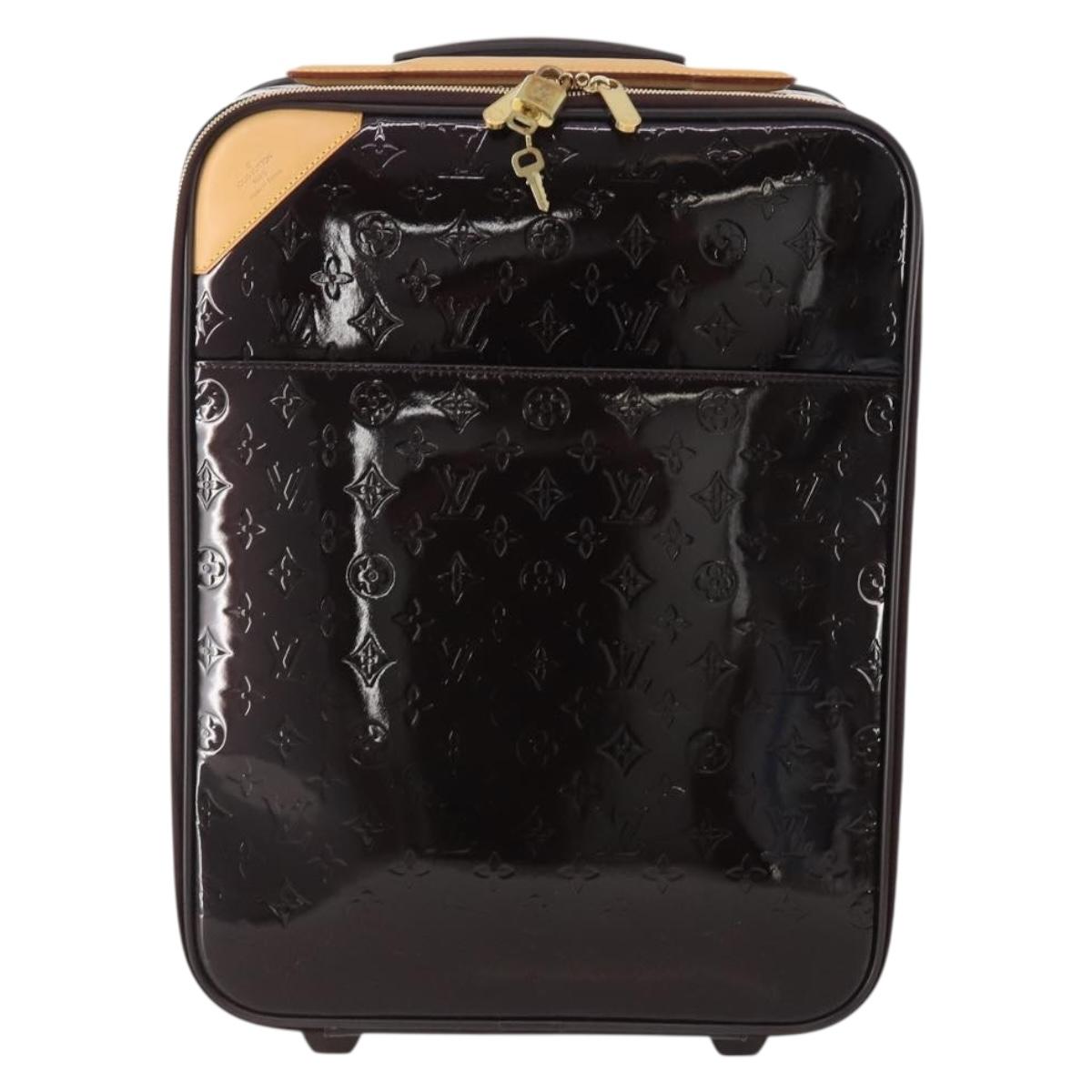 LOUIS VUITTON Monogram Vernis Pegas 45 Suitcase Amarante M91277 LV Auth 179182A