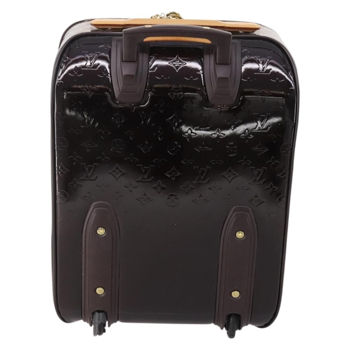 LOUIS VUITTON Monogram Vernis Pegas 45 Suitcase Amarante M91277 LV Auth 179182A
