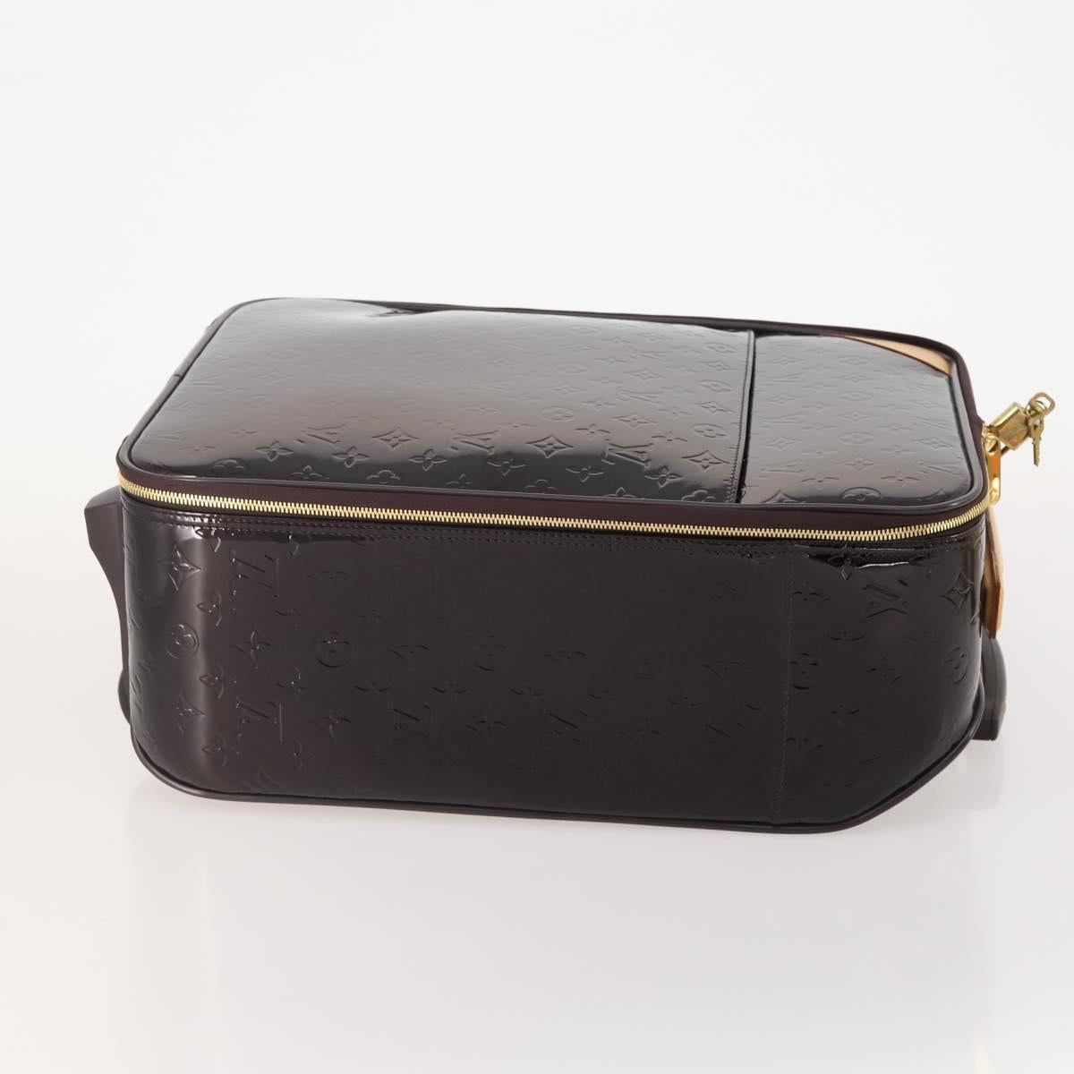 LOUIS VUITTON Monogram Vernis Pegas 45 Suitcase Amarante M91277 LV Auth 179182A
