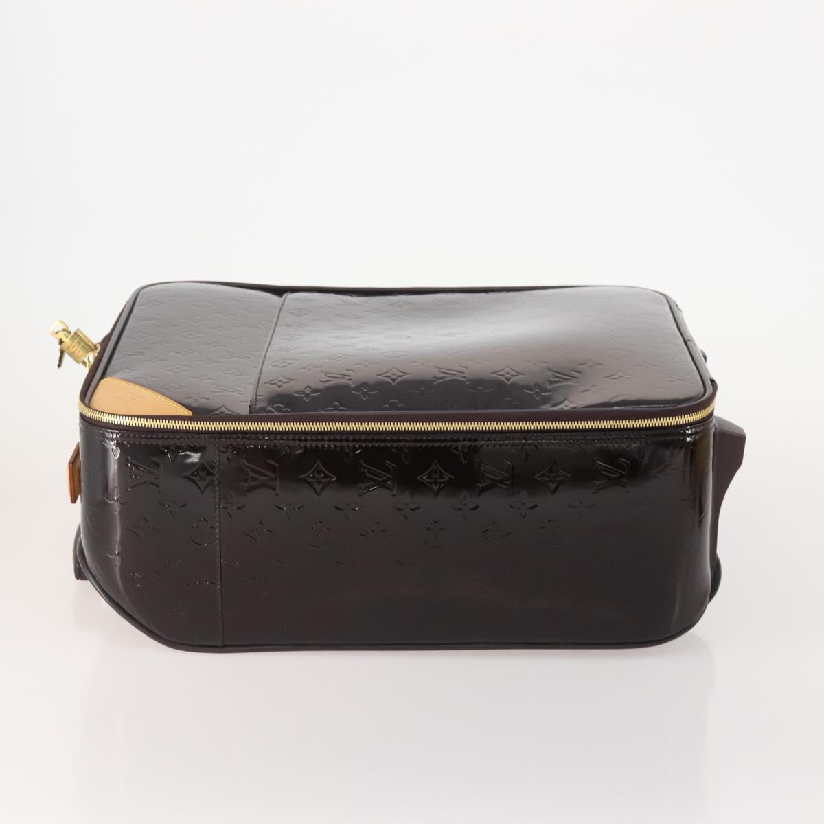 LOUIS VUITTON Monogram Vernis Pegas 45 Suitcase Amarante M91277 LV Auth 179182A