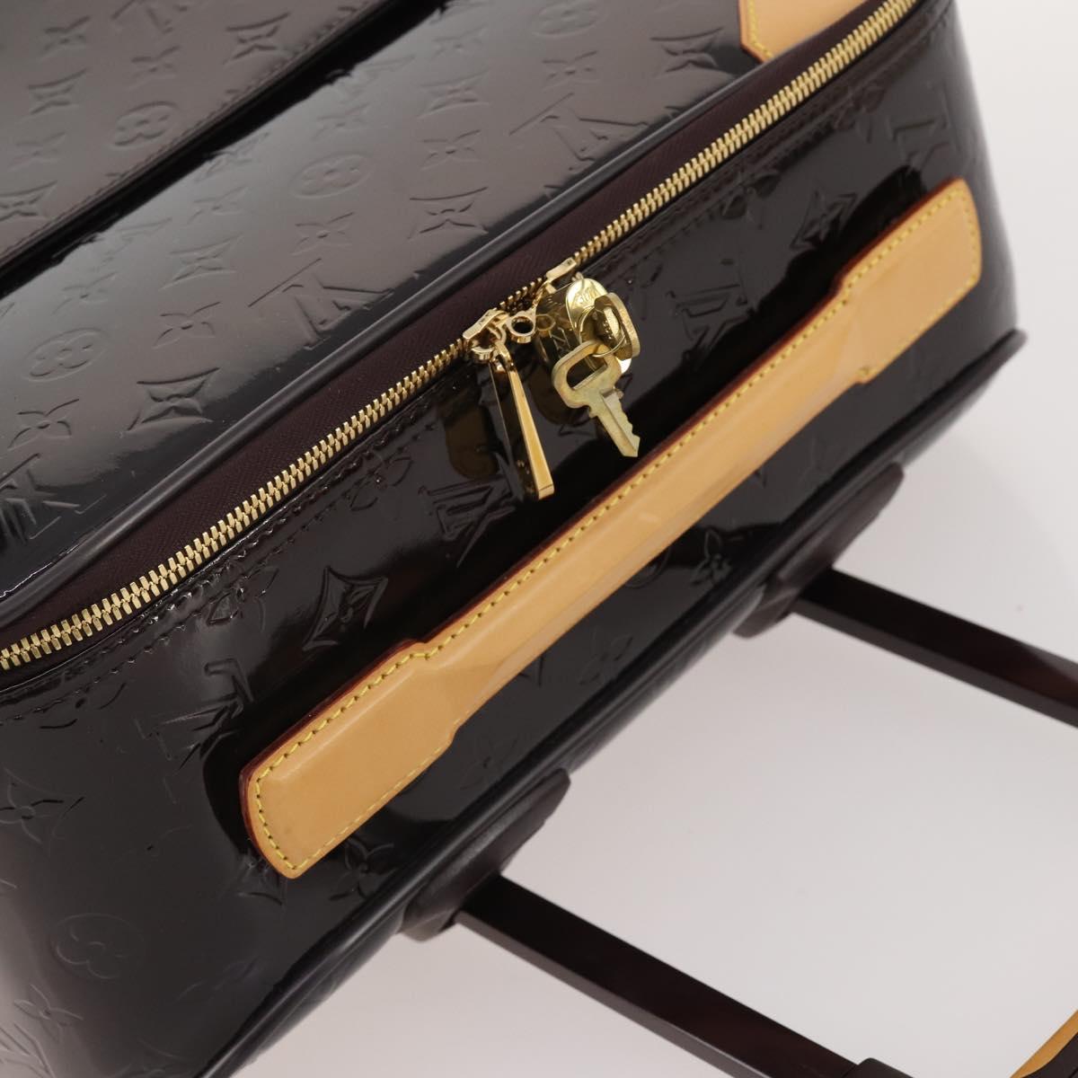 LOUIS VUITTON Monogram Vernis Pegas 45 Suitcase Amarante M91277 LV Auth 179182A