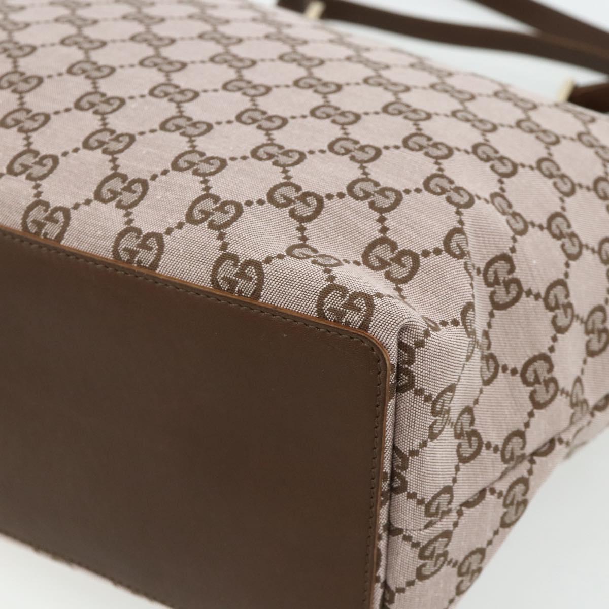 GUCCI GG Canvas Tote Bag Pink Gold 002 1098 1705 Auth 179194A