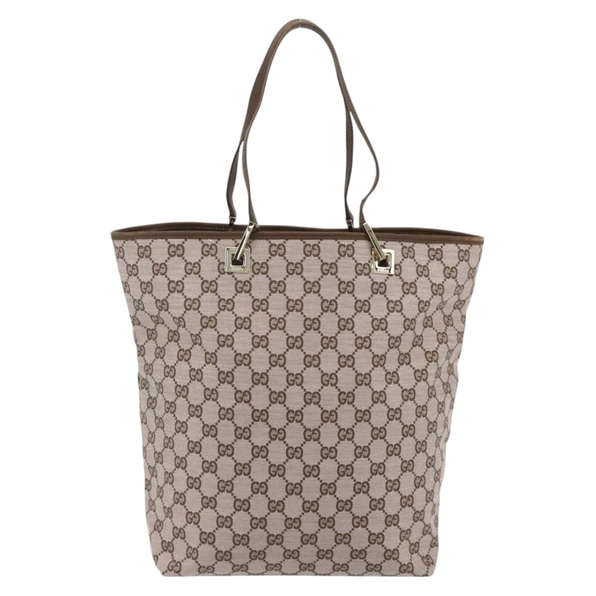 GUCCI GG Canvas Tote Bag Pink Gold 002 1098 1705 Auth 179194A