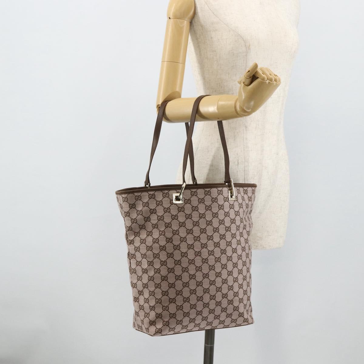 GUCCI GG Canvas Tote Bag Pink Gold 002 1098 1705 Auth 179194A