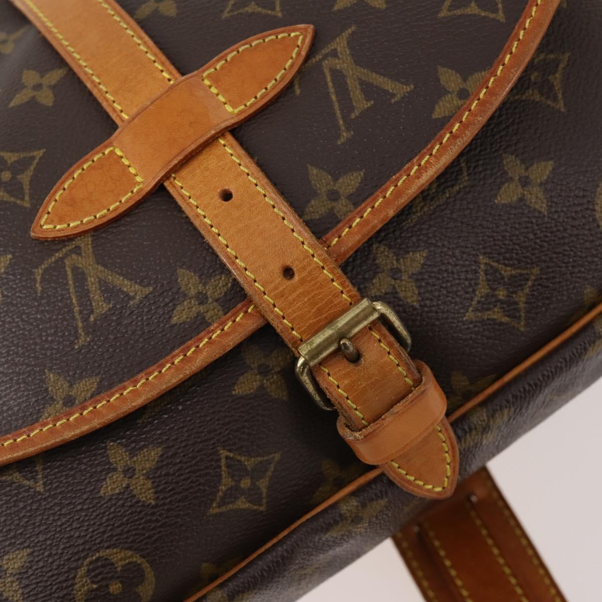 LOUIS VUITTON Monogram Saumur 30 Shoulder Bag M42256 LV Auth 179211A