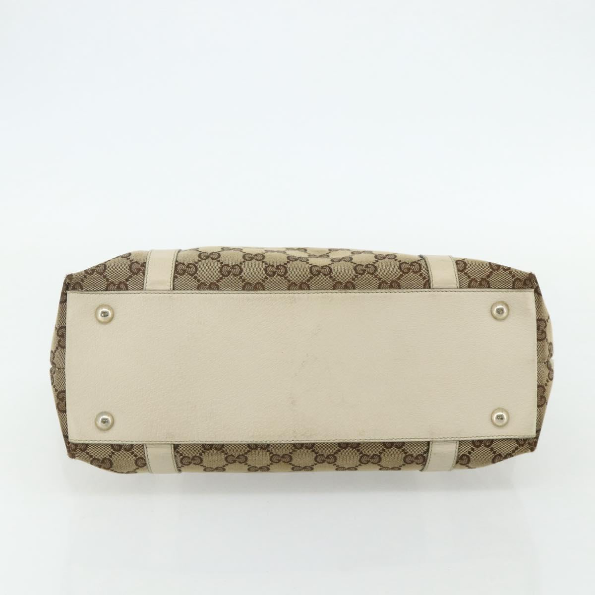 GUCCI GG Canvas Abbey Tote Bag Beige Gold 141470 Auth 179231