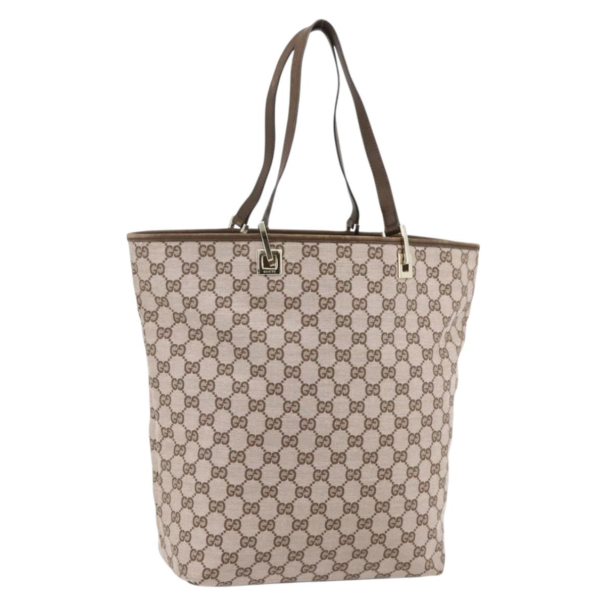 GUCCI GG Canvas Tote Bag Pink Gold 002 1098 1705 Auth 179233A