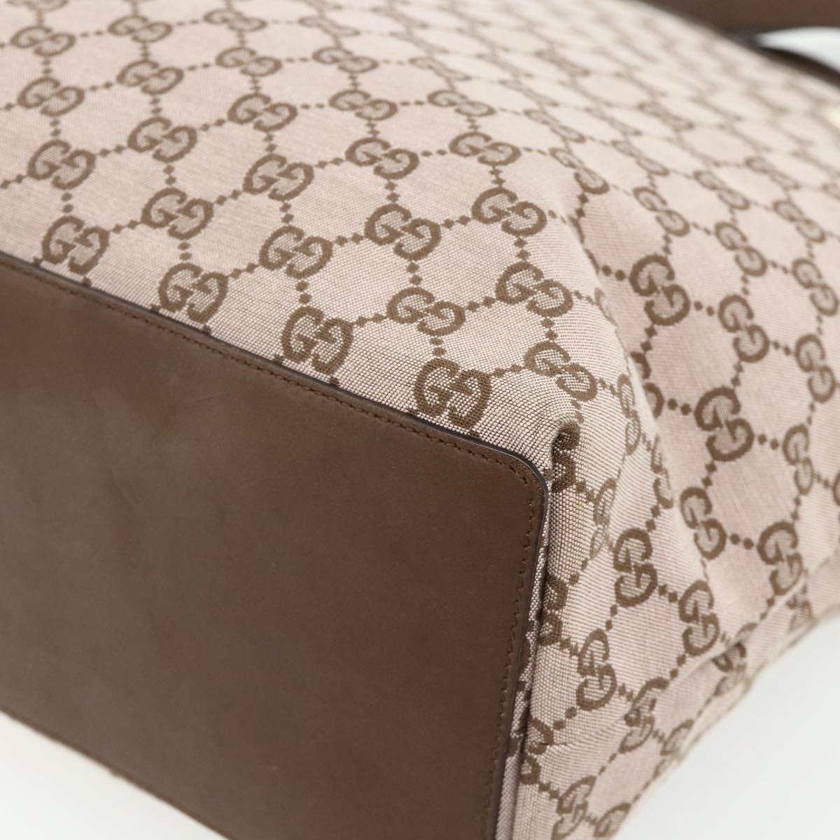 GUCCI GG Canvas Tote Bag Pink Gold 002 1098 1705 Auth 179233A