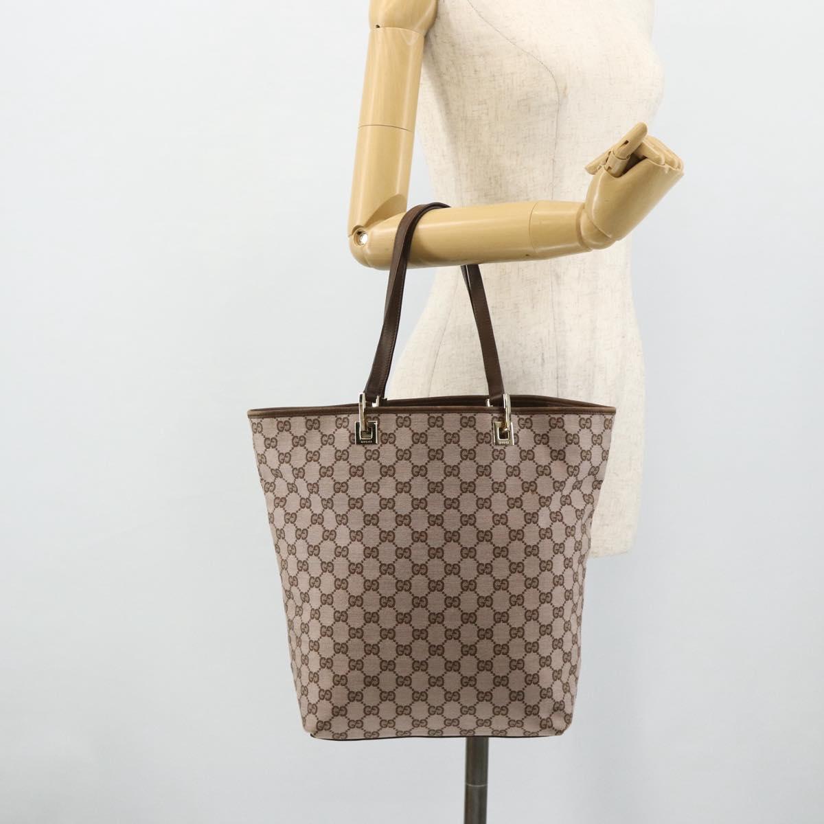 GUCCI GG Canvas Tote Bag Pink Gold 002 1098 1705 Auth 179233A
