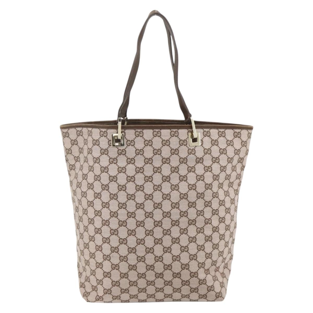 GUCCI GG Canvas Tote Bag Pink Gold 002 1098 1705 Auth 179233A