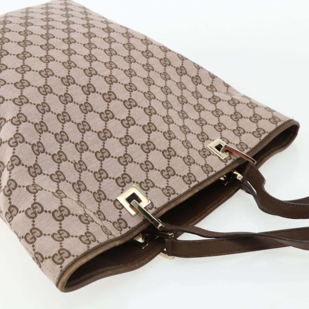 GUCCI GG Canvas Tote Bag Pink Gold 002 1098 1705 Auth 179233A