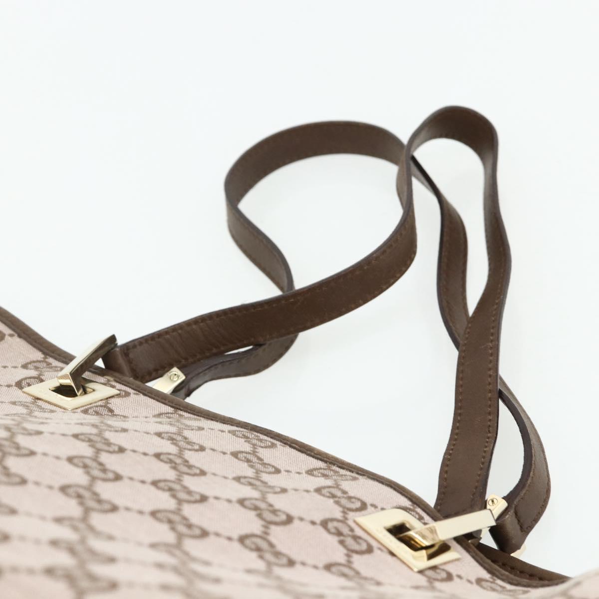 GUCCI GG Canvas Tote Bag Pink Gold 002 1098 1705 Auth 179233A