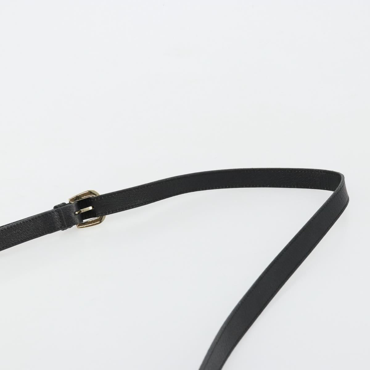 GUCCI Abbey GG Canvas Shoulder Bag Black Gold 131326 Auth 179234A