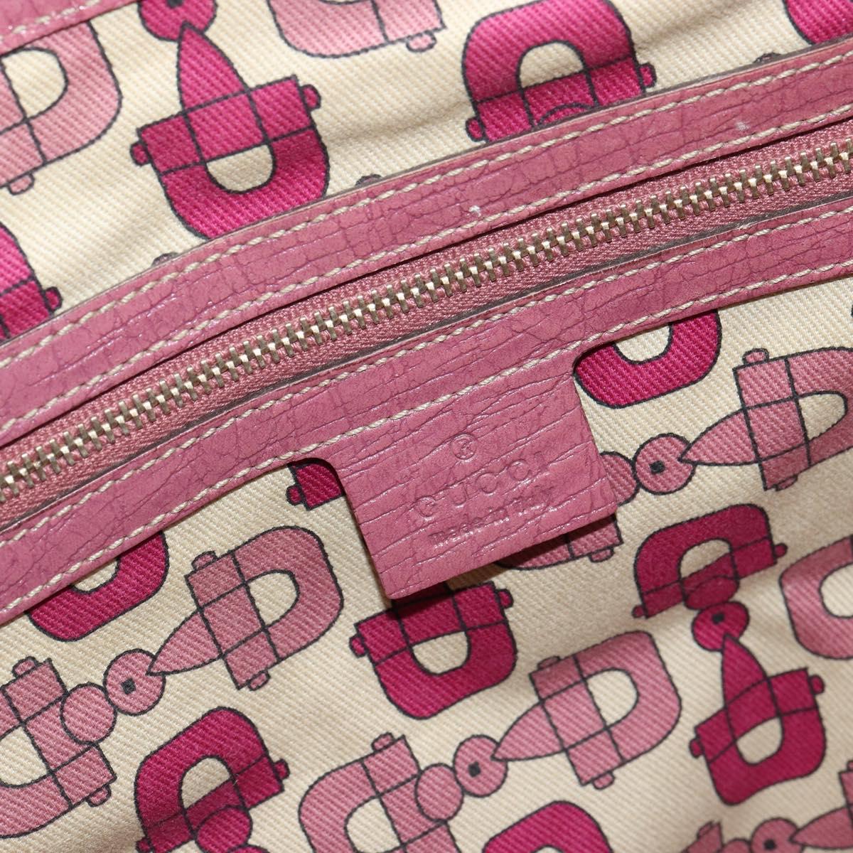 GUCCI GG Canvas Sherry Line Tote Bag Beige Gold pink 137395 Auth 179258