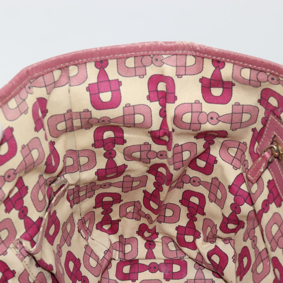 GUCCI GG Canvas Sherry Line Tote Bag Beige Gold pink 137395 Auth 179258