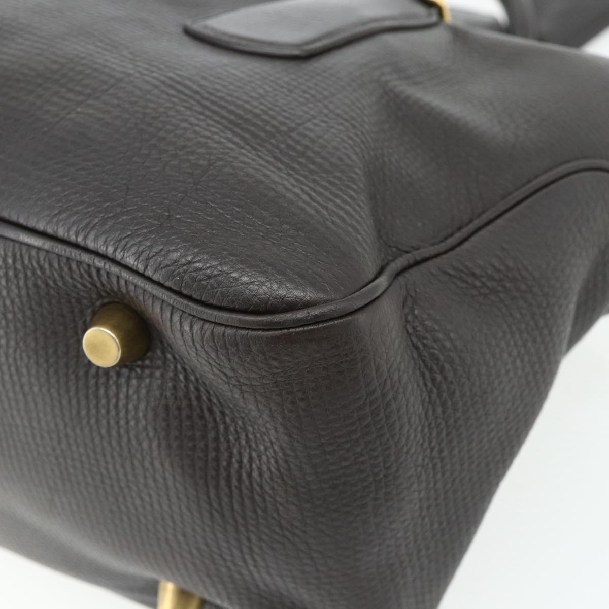 CELINE New Boogie Bag Hand Bag Leather Brown Gold Auth 179282A