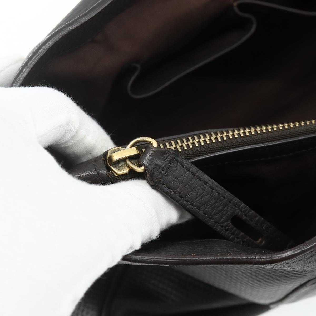CELINE New Boogie Bag Hand Bag Leather Brown Gold Auth 179282A