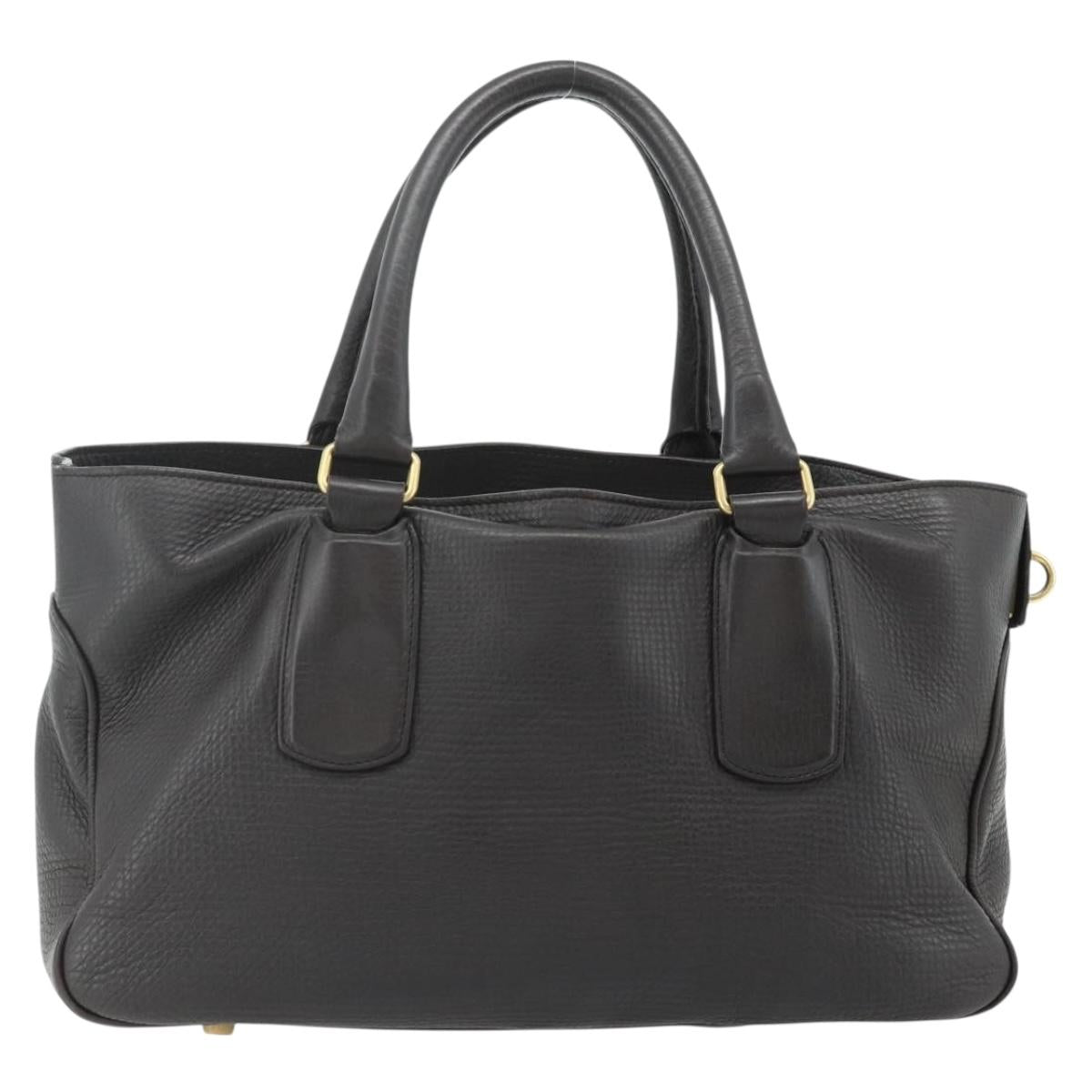 CELINE New Boogie Bag Hand Bag Leather Brown Gold Auth 179282A