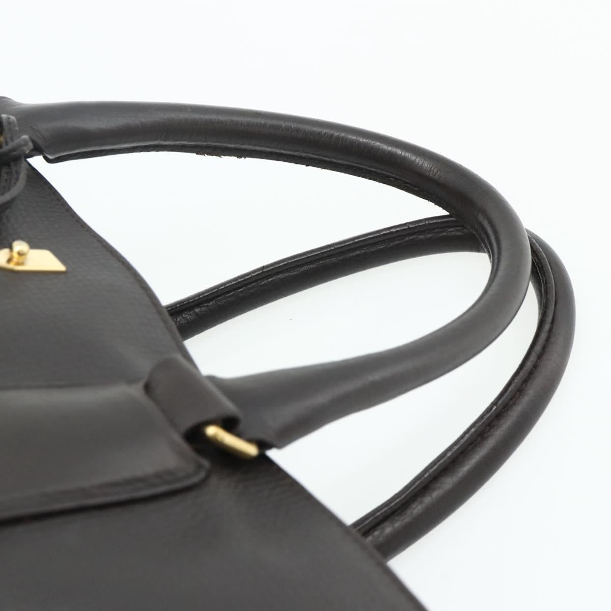 CELINE New Boogie Bag Hand Bag Leather Brown Gold Auth 179282A