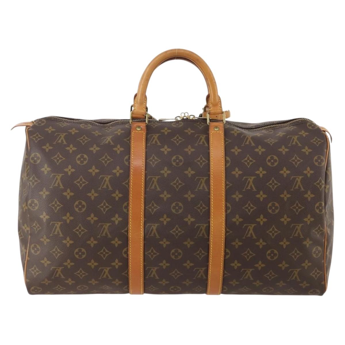 LOUIS VUITTON Monogram Keepall 50 Boston Bag M41426 LV Auth 179299A
