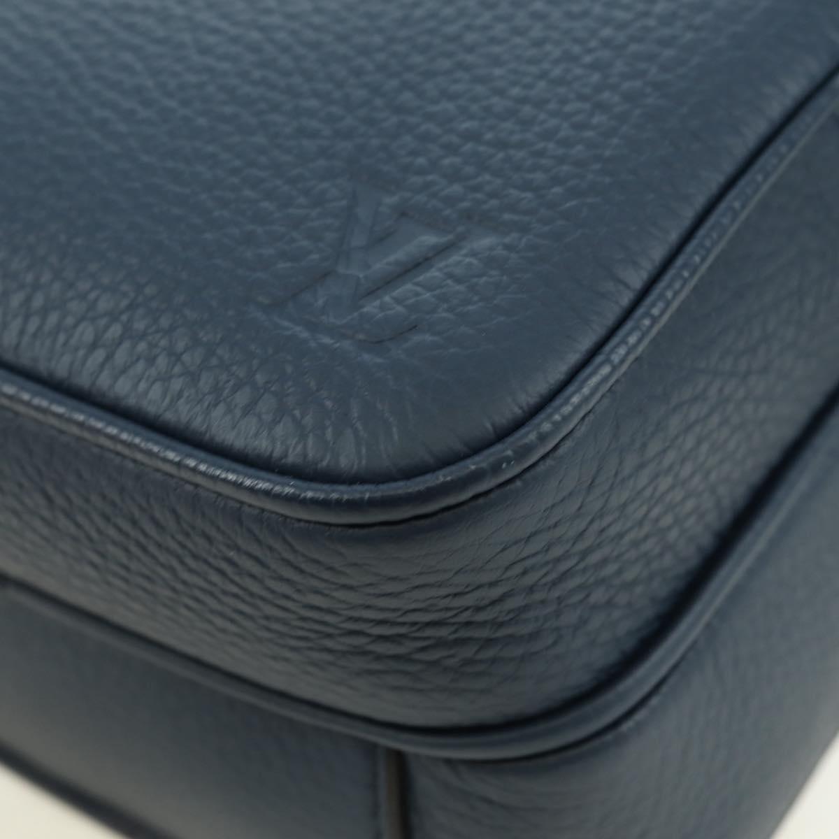 LOUIS VUITTON Amazon Shoulder Bag Taurillon Leather Navy M54302 LV Auth 179307SV
