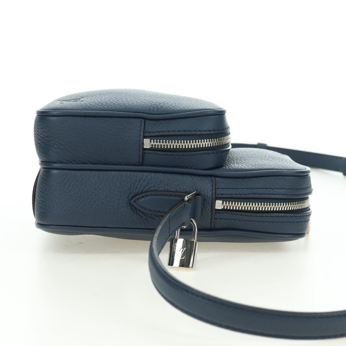 LOUIS VUITTON Amazon Shoulder Bag Taurillon Leather Navy M54302 LV Auth 179307SV