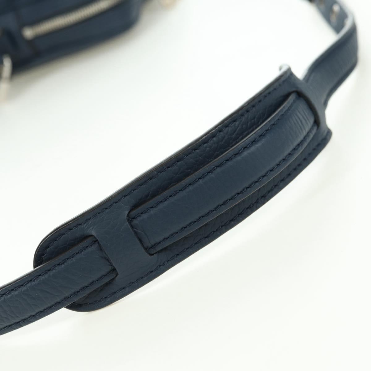 LOUIS VUITTON Amazon Shoulder Bag Taurillon Leather Navy M54302 LV Auth 179307SV