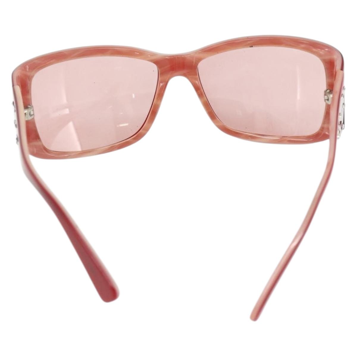 CHANEL Sunglasses plastic Red CC Auth 179323A