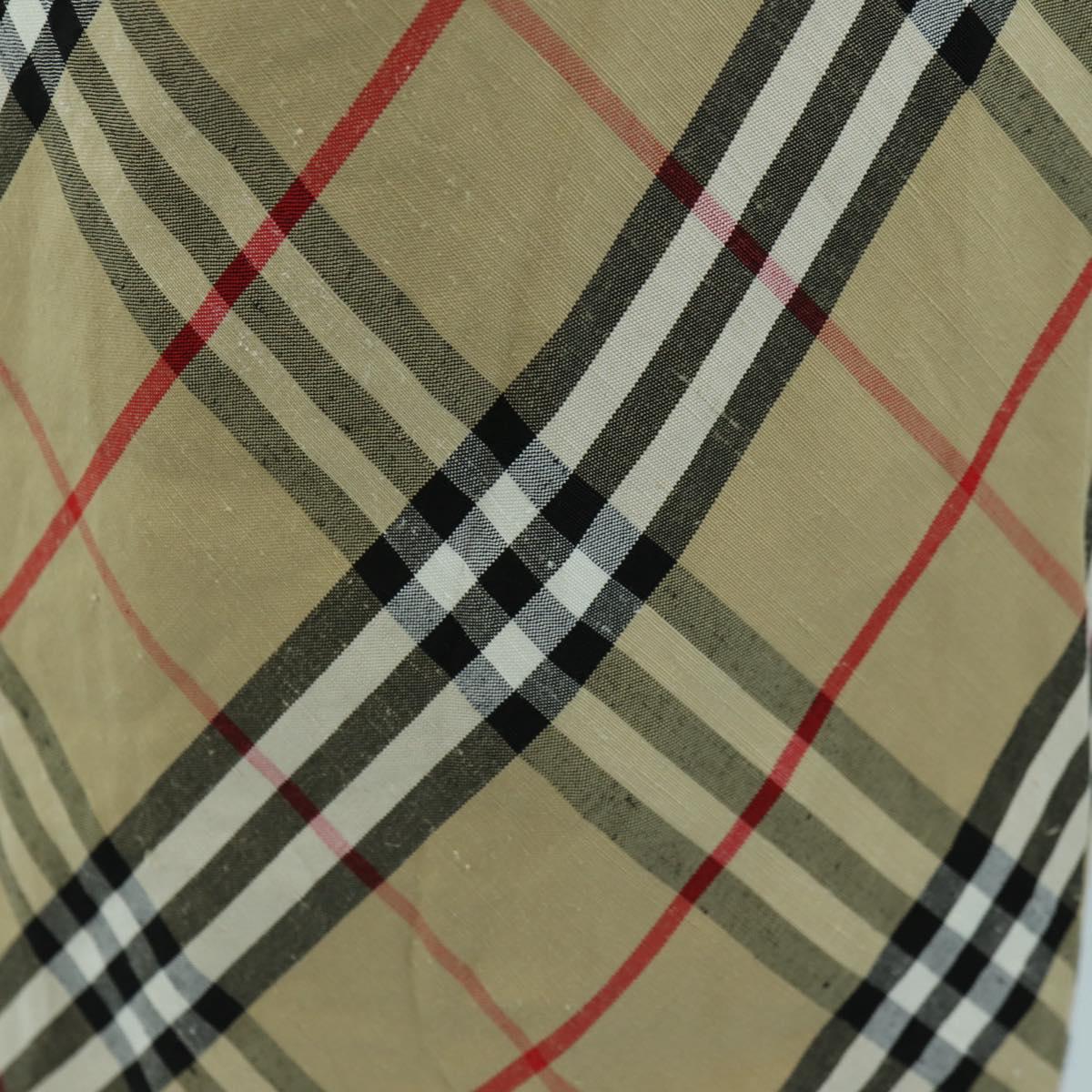 BURBERRY One Piece Nova Check Linen Rayon Beige Auth 179324A