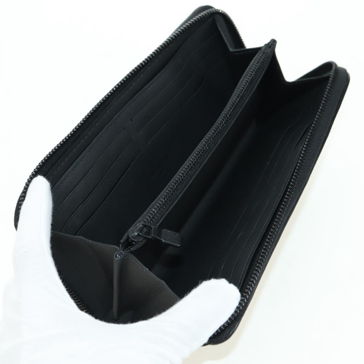 LOUIS VUITTON Empreinte Zippy Wallet Horizontal Wallet Black M11721 Auth 179337M
