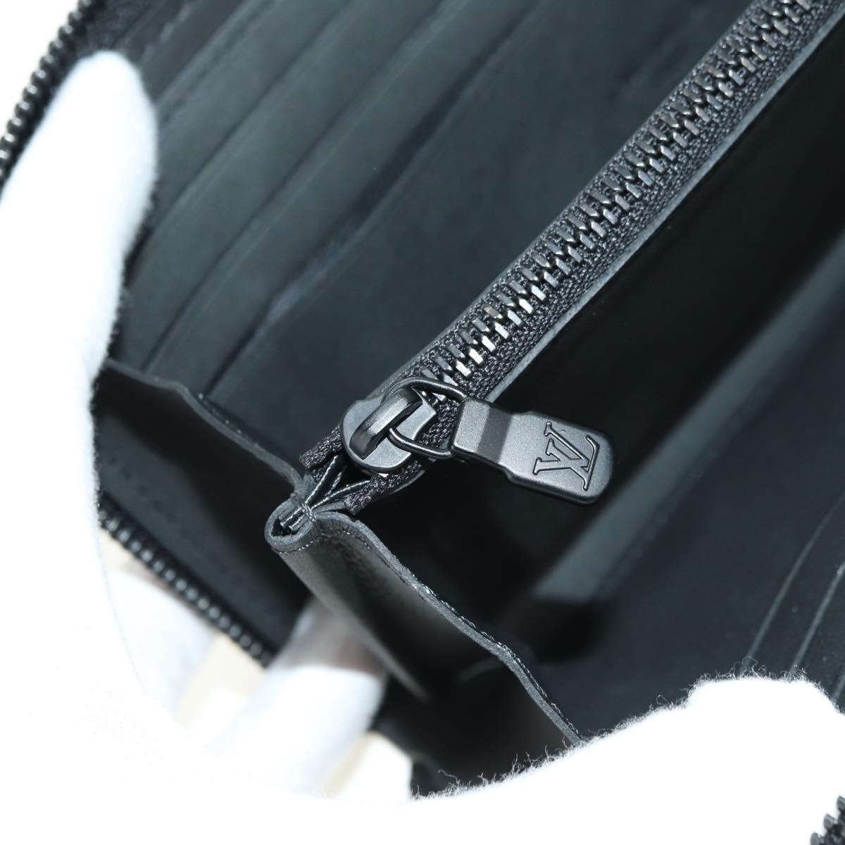LOUIS VUITTON Empreinte Zippy Wallet Horizontal Wallet Black M11721 Auth 179337M