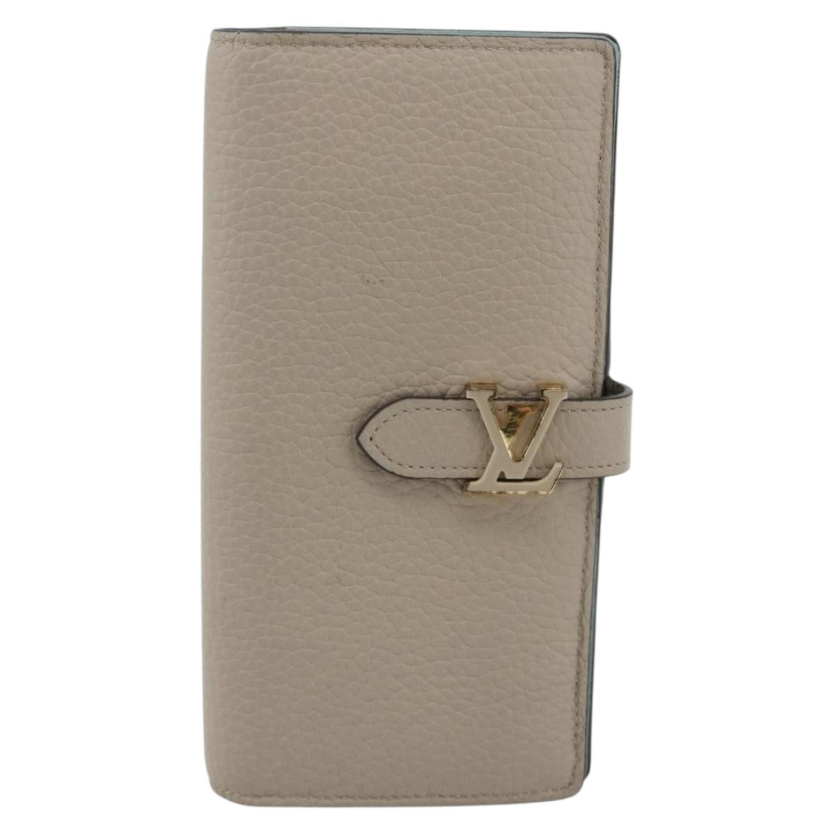 LOUIS VUITTON Capucines LV Vertical Wallet Taurillon Galle M81367 Auth 179342A