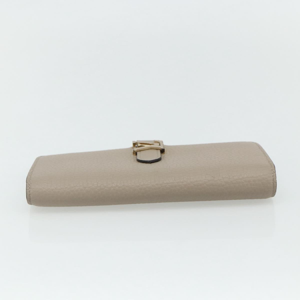 LOUIS VUITTON Capucines LV Vertical Wallet Taurillon Galle M81367 Auth 179342A